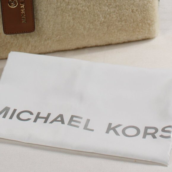 Michael Kors Sinclair Logo Authentic Shearling Large Zipper Top Tote (NW… - Picture 6 of 14